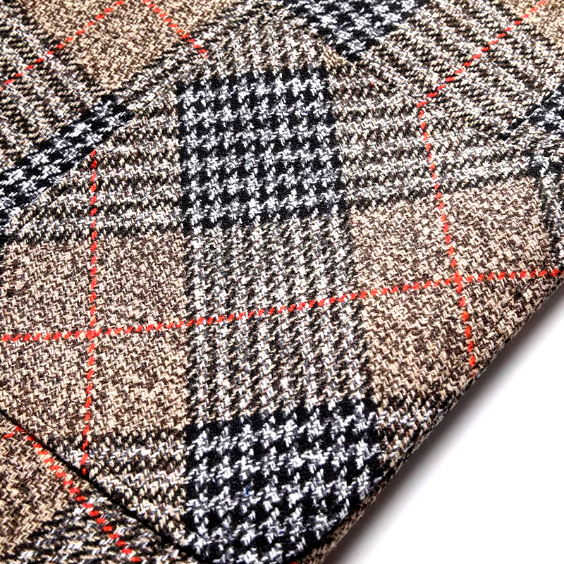 Blazer de lana real con diseño en espiga