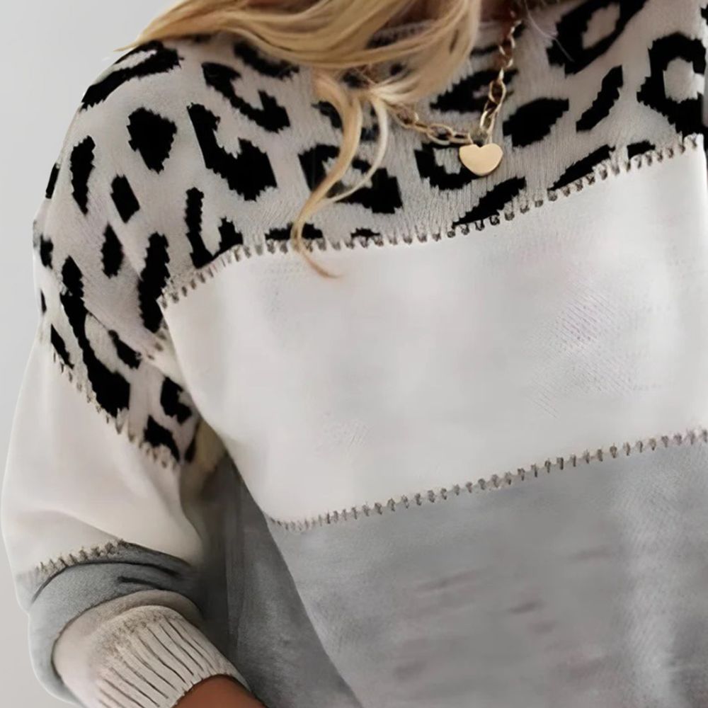 Sanne | Jersey informal con estampado de leopardo