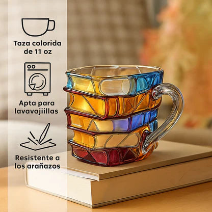 Taza en volumen 3D “Momento de lectura” — hecha a mano, diseño exclusivo